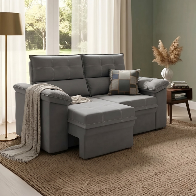 Imagen de Sillón Reclinable 2 Cuerpos Alaska Gris