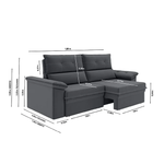 Imagen de Sillón Reclinable 2 Cuerpos Alaska Gris