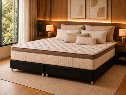 Imagen de Sommier Box Extra King Híbrido Royal Látex 36cm