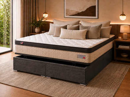 Imagen de Sommier con Baúl 2 Plazas Híbrido Royal Látex 36cm