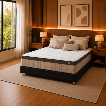 Imagen de Sommier Box 2 Plazas Híbrido Royal Látex 25cm