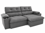 Imagen de Sofá Reclinable 3 Cuerpos Liverpool Gris 2,40m