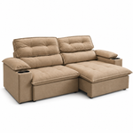 Imagen de Sofá Reclinable 3 Cuerpos Liverpool Capuccino 2,40m