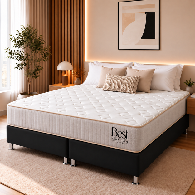 Imagen de Sommier con Box Queen Best Látex 25cm