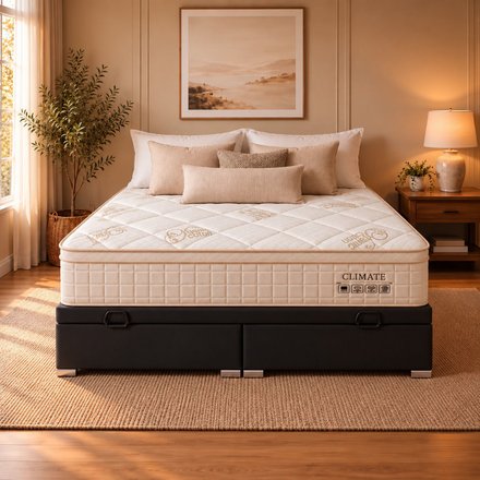 Imagen de Sommier con Baúl Queen Híbrido Climate Copper