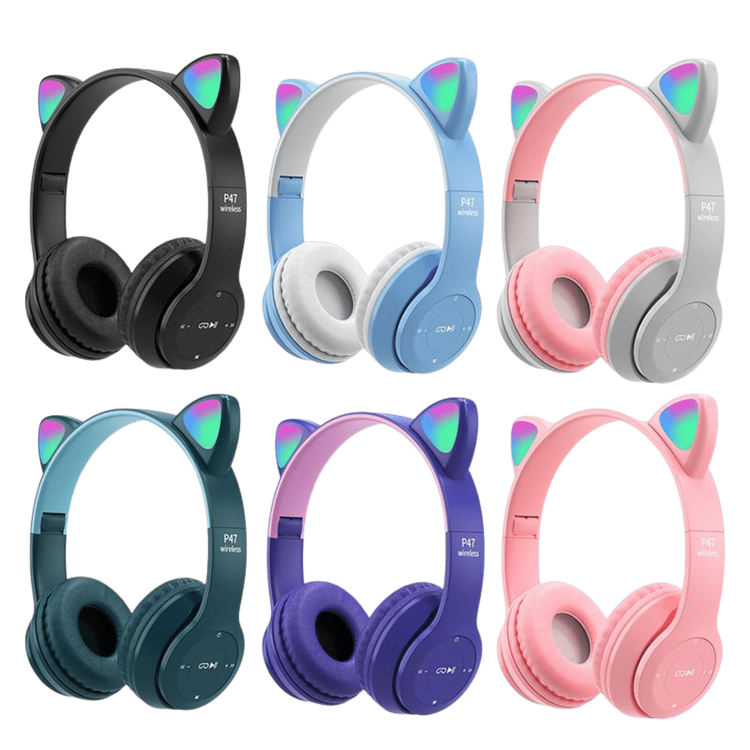 Imagen de Audifonos Bluetooth Gatita con Luces P47M