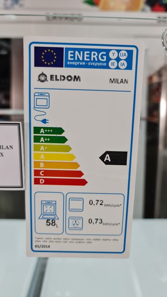 Imagen de Cocina combinada ELDOM MILAN 4h gas turbina timer inox