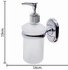 Imagen de Porta jabon liquido vidrio opaco y acero inoxidable en bolsa