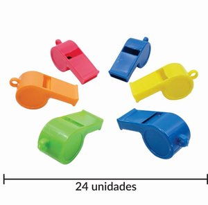 Imagen de Silbatos plásticos 24 piezas