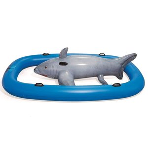 Imagen de Inflable gigante diseño Tiburón con efecto de olas piscina