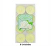 Imagen de Velas chatas blancas 8 unidades