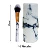 Imagen de Estuche símil cuero con set de 10 pinceles para maquillaje
