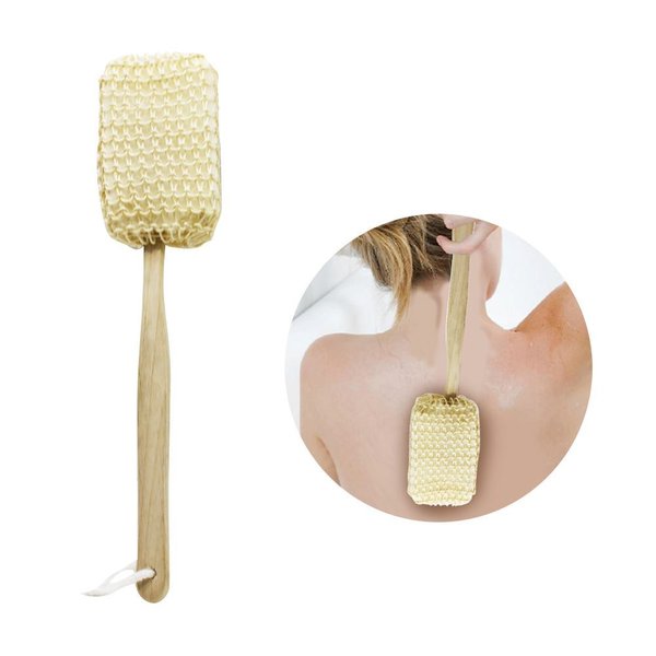 Imagen de Esponja de baño con mango de madera