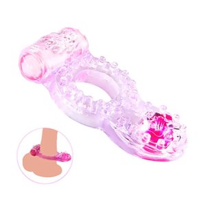 Imagen de Anillo  para pene con estimulador vibrador a pila