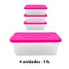 Imagen de Juego de tuppers herméticos 1L -  4 unidades