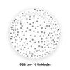 Imagen de Platos desechables 10pc-lunares plateados-9"