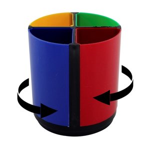 Imagen de Porta lapices giratorio 4 divisiones multicolor