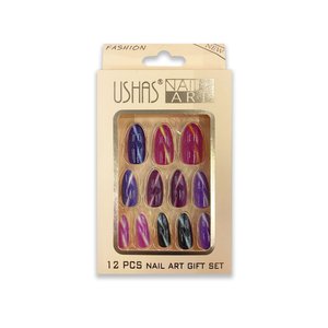 Imagen de Uñas postizas colores tornasol 12 unidades Ushas