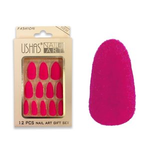 Imagen de Uñas postizas terciopelo 12 unidades Ushas