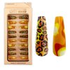 Imagen de Uñas postizas combinadas lisas y animal print 24 unidades Ushas