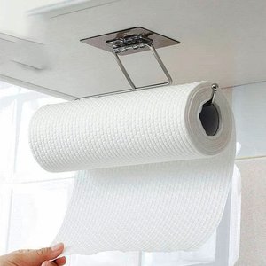 Imagen de Porta rollo toalla de metal adhesivo