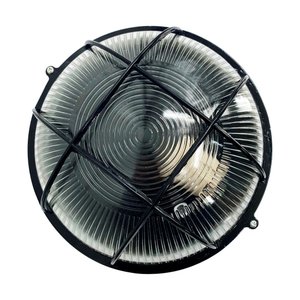 Imagen de Plafón Tortuga Para Exterior Redondo Con Protección Negro