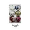 Imagen de Bola esfera decorada navidad 6 unidades