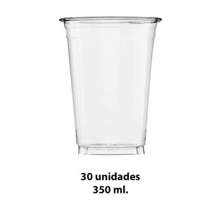 Imagen de Vasos plásticos transparentes descartables 350  ml 30 unidades