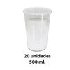 Imagen de Vaso plásticos transparentes descartables 500 ml  20 unidades
