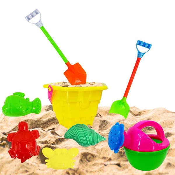 Imagen de Juego playa balde + Regadera + 2 palas + moldes