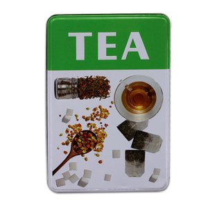 Imagen de Lata rectangular con tapa diseño te