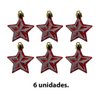Imagen de Estrella de navidad decorada 6 unidades