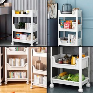 Imagen de Organizador rectangular con ruedas 3 estantes