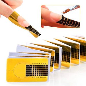 Imagen de Moldes adhesivos para uñas gel o acrílico  100 unidades