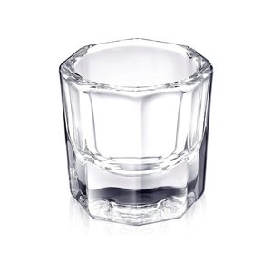 Imagen de vaso de vidrio para monómero acrílico de uñas