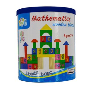 Imagen de Puzzle madera en balde con números 40 piezas