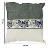 Imagen de Almohadón bicolor con franja decorativa 44 cm x 44 cm