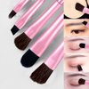 Imagen de set de 5 pinceles para maquillaje en estuche metálico