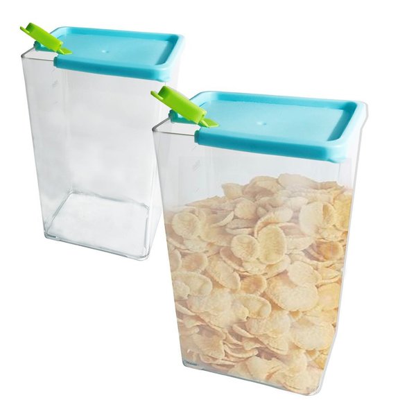 Imagen de Frasco plástico transparente rectangular con tapa 1000ml