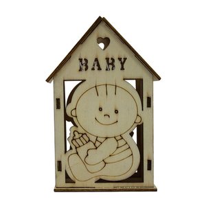 Imagen de Casita adorno  en madera Baby