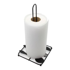 Imagen de Porta rollo papel para mesa negro diseño cubiertos