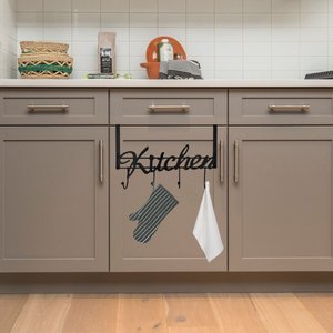 Imagen de Perchero  para puerta metal negro Kitchen