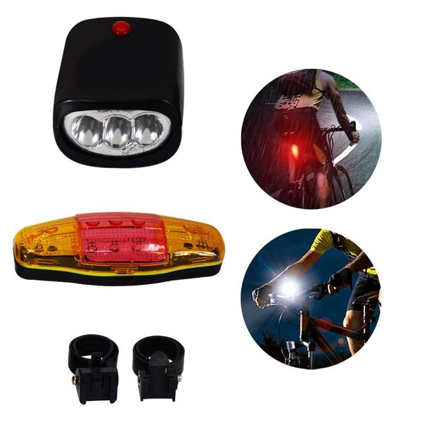 Imagen de Luz para bicicleta delantera y trasera a pila para bicicleta