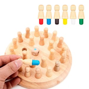 Imagen de Ajedrez de memoria-fichas con colores-madera