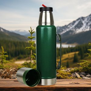 Imagen de Termo de acero color con tapón y pico vertedo 1,2 L