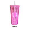 Imagen de Vaso texturado con tapa y sorbito 700 ml