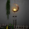 Imagen de Llamador de ángeles solar diseño luna calada con luz