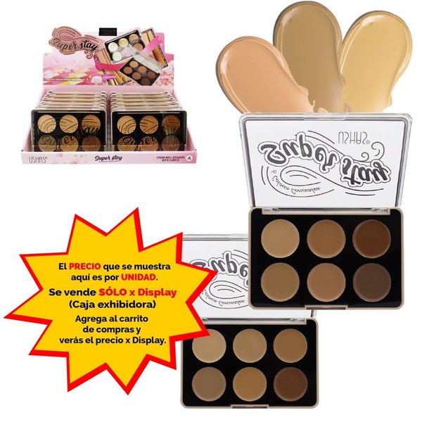 Imagen de Corrector  en crema para rostro 6 tonos Ushas