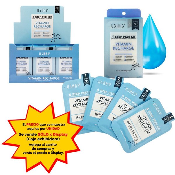 Imagen de Kit Ushas para pies- 4 pasos- Vitaminas-HA286