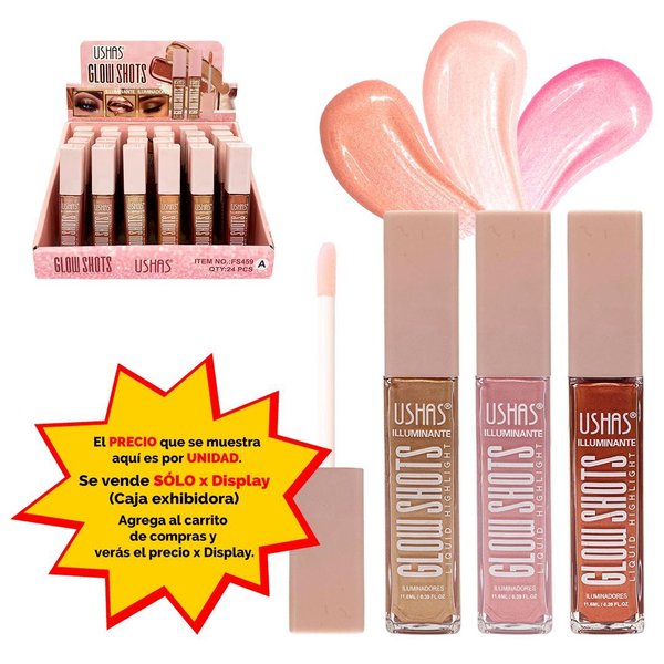 Imagen de Iluminador brillante Ushas para labios u ojos-FS459A